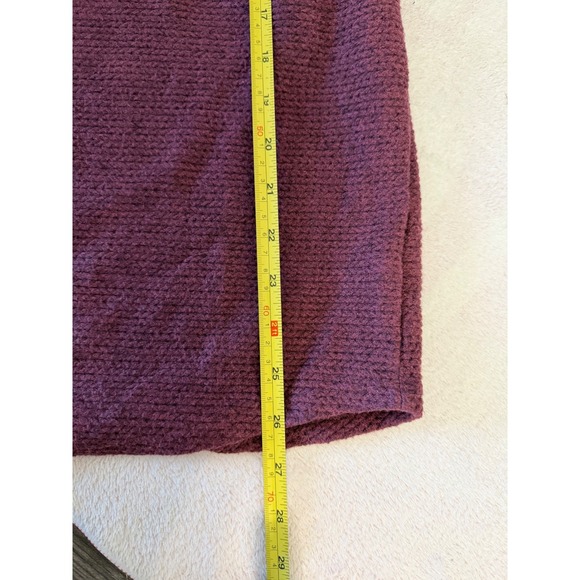 Lands End Womens Long Sleeve Mock Neck Pullover Sweater Burgundy Size Medium - Picture 4 of 6